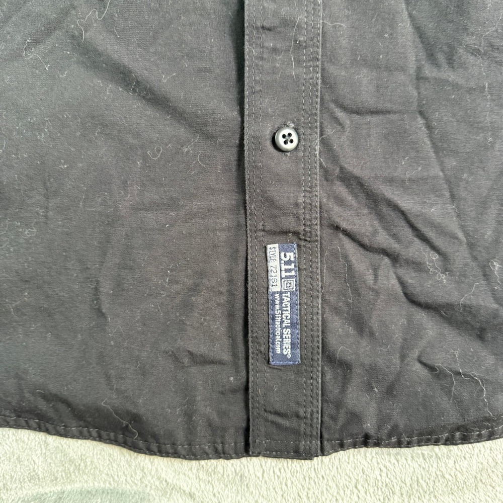 5.11 Tactical Series Mens Black Cotton Long Sleeve Button Down Shirt 72161 M - Picture 5 of 10